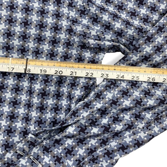 Etro Italy Blue White Button Cotton Cufflink French Cuff Shirt Men's US Large 16 - Picture 8 of 14